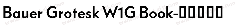 Bauer Grotesk W1G Book字体转换